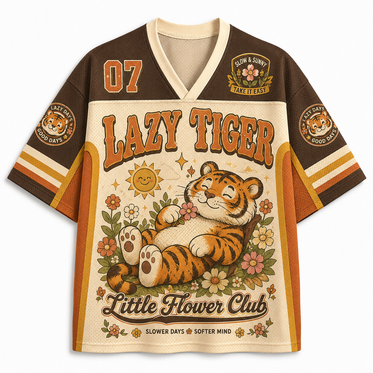 Lazy Tiger Little Flower Club Vintage Mesh Jersey