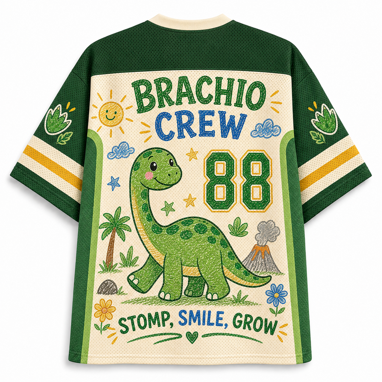 Little Brachio Vintage Dinosaur Mesh Jersey
