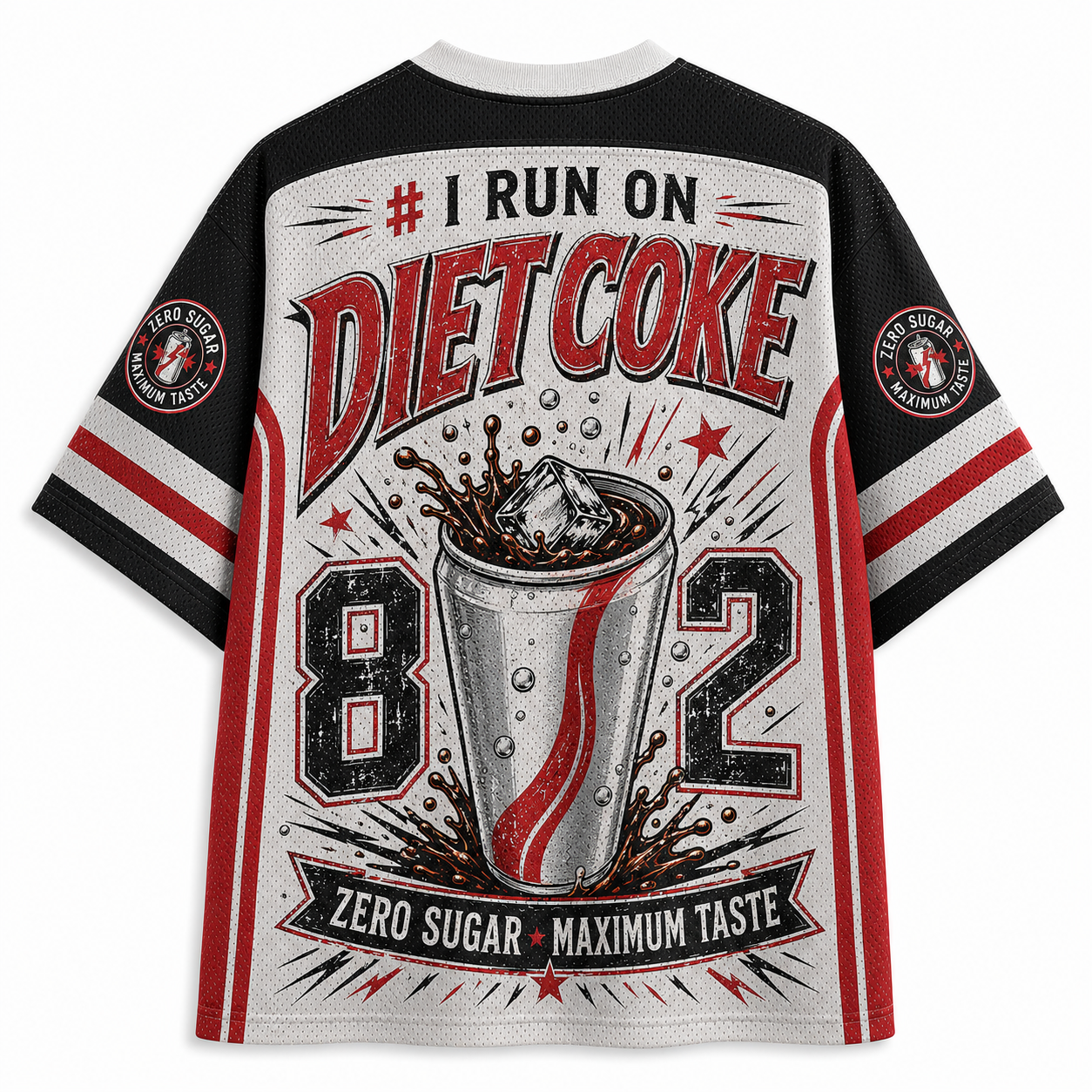 Retro Diet Coke Soda Can No. 82 Fizz Fueled Mesh Jersey