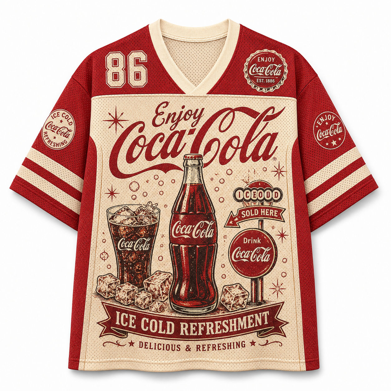 Coca-Cola Soda Graphic Mesh Jersey