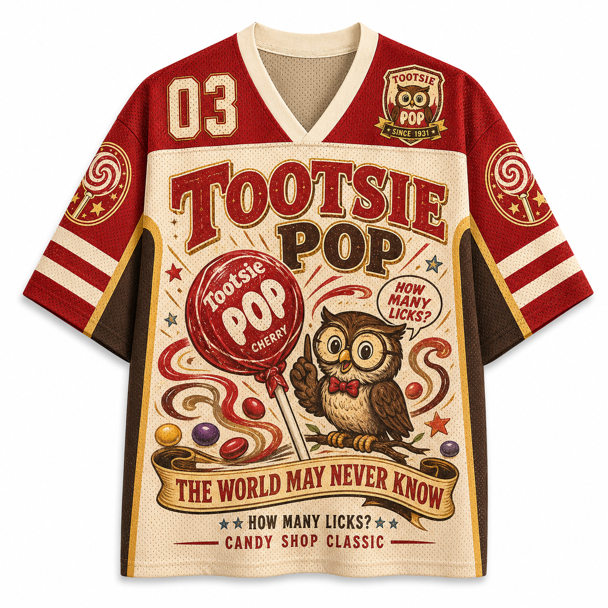 ootsie Pop Candy Graphic Mesh Jersey