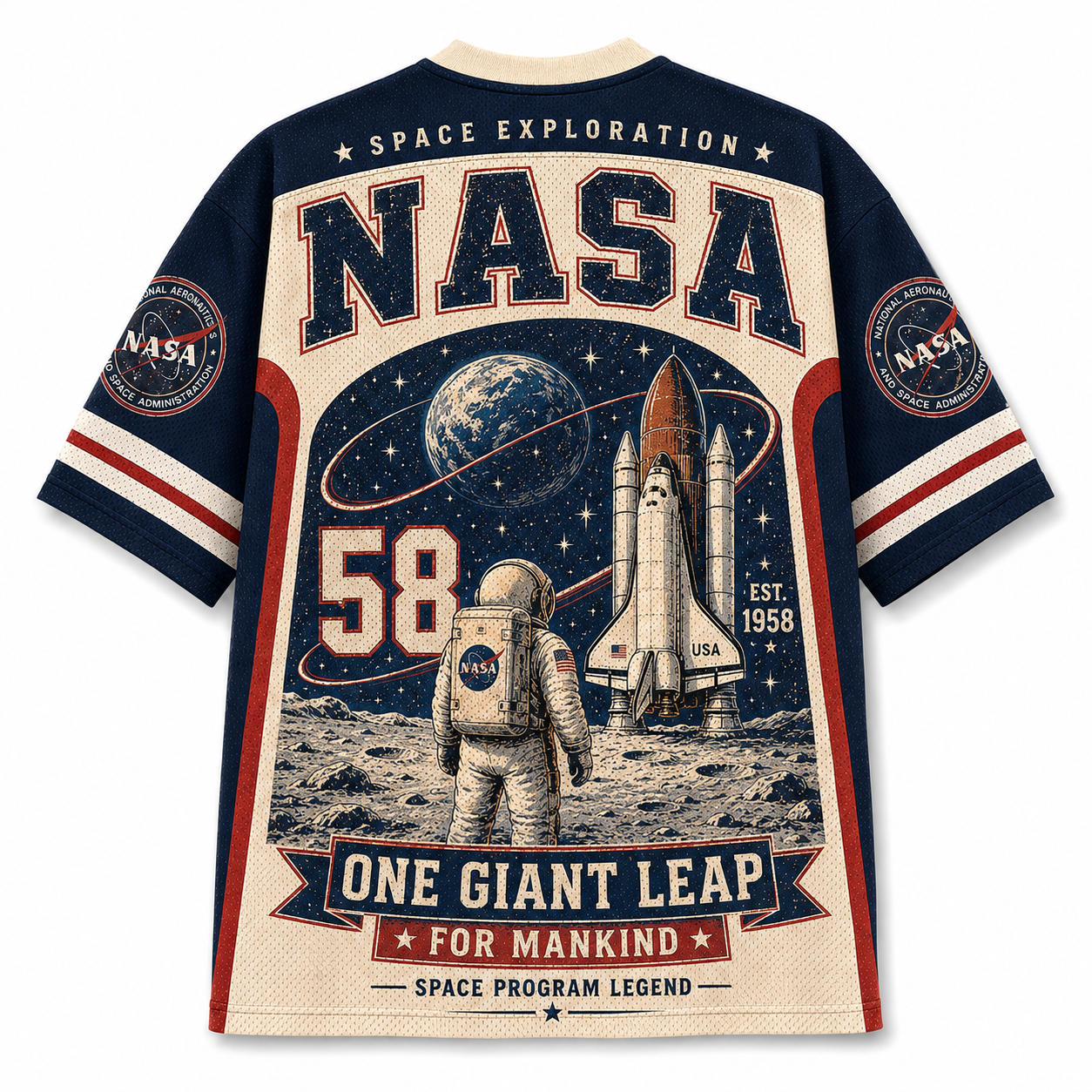 NASA Space Program Graphic Mesh Jersey