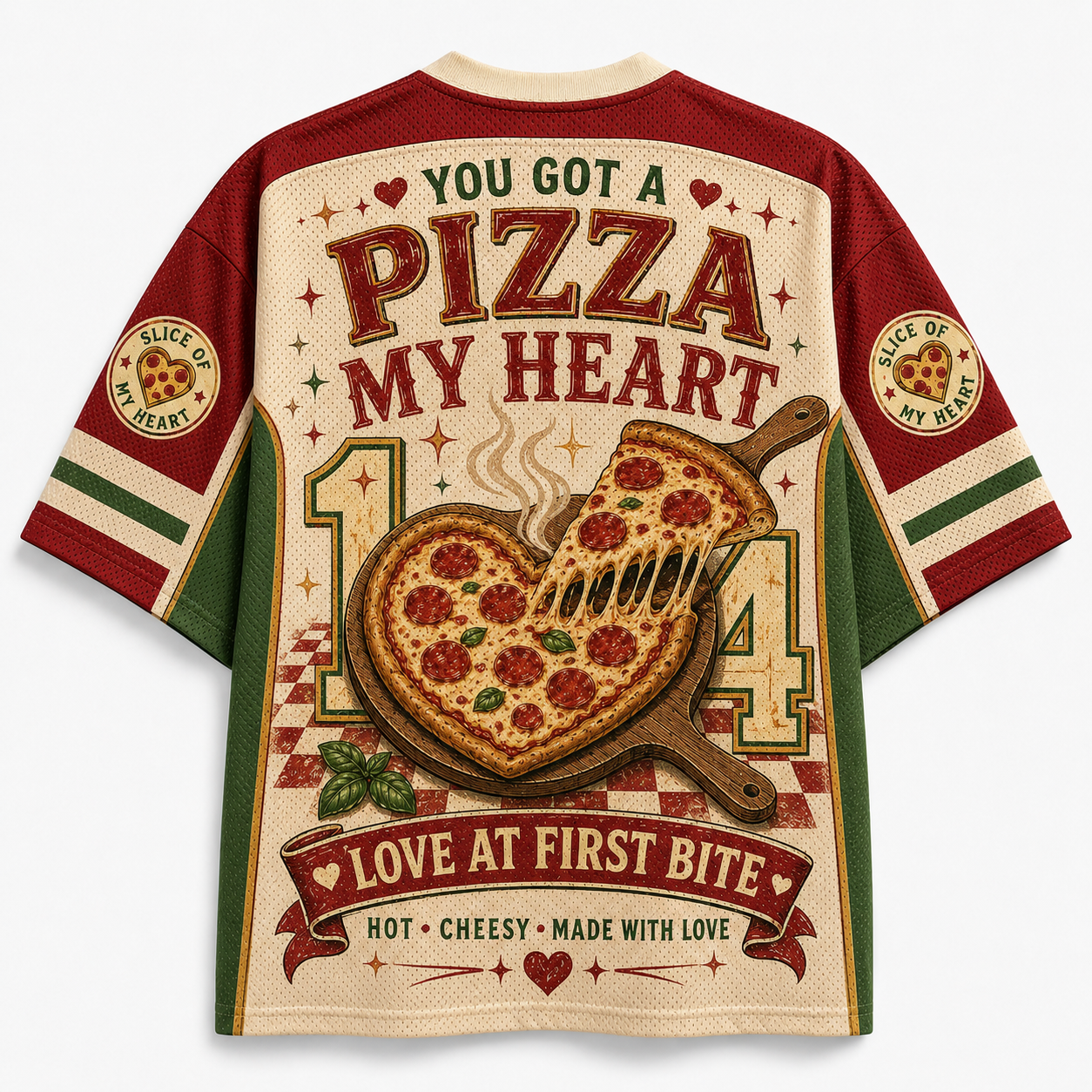 Pizza My Heart Graphic Mesh Jersey