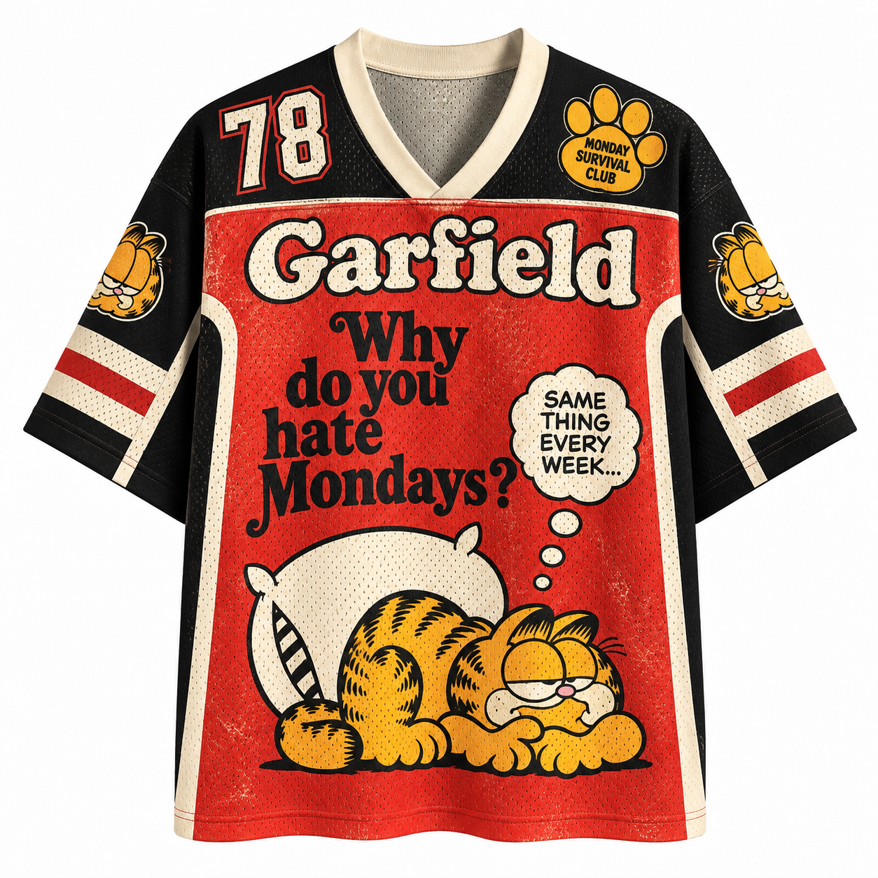 Retro 78 Garfield Distressed Contrast Jersey