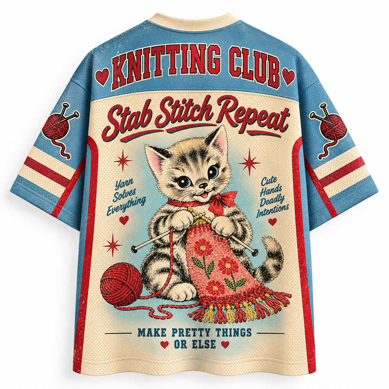 Knitting Something Fancy To Choke A Bitch Cat Jersey