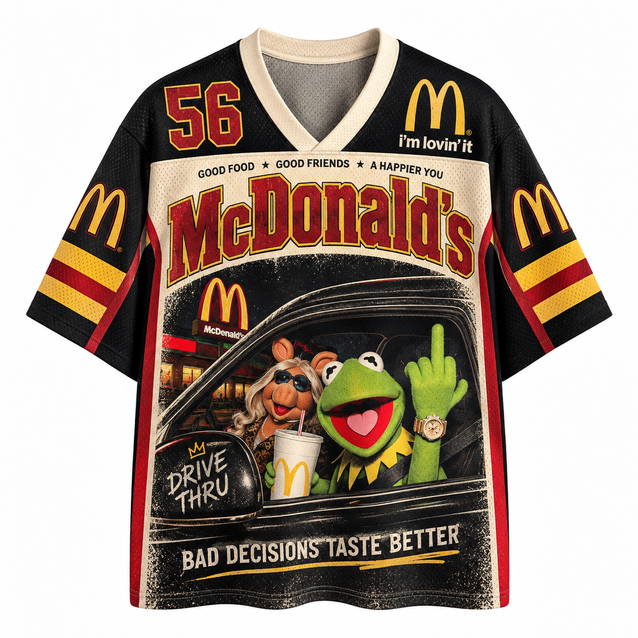 Vintage McDonald's Drive Thru Contrast Jersey