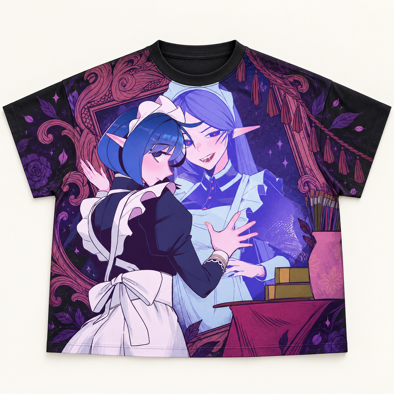 Anime Maid Mirror Doppelganger All-over print pure cotton t-shirt