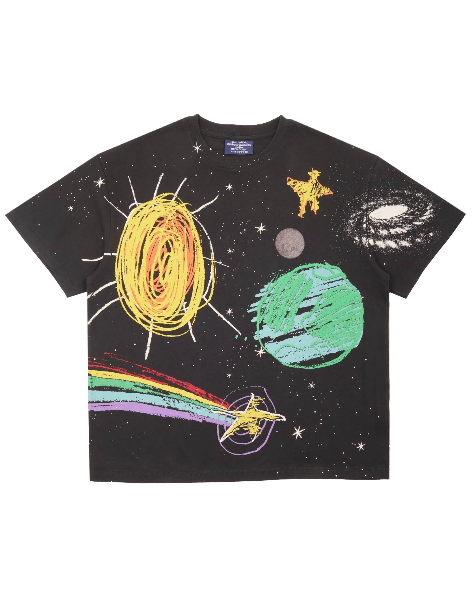 Galaxy Doodle All-over print pure cotton t-shirt
