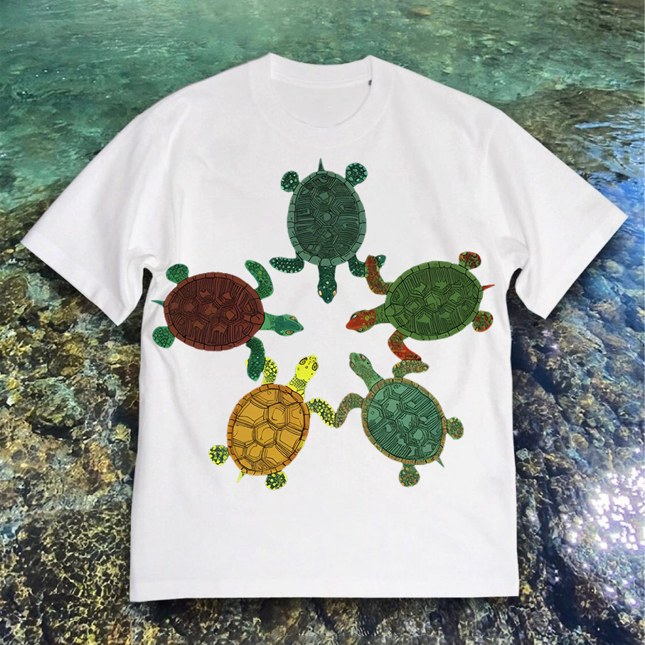 Turtle Circle Unisex Vintage Washed Tee