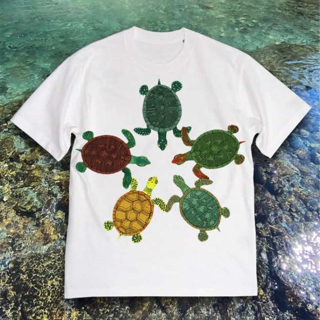 Turtle Circle Unisex Vintage Washed Tee