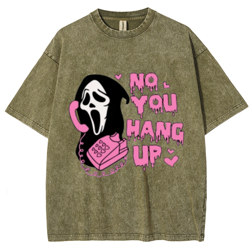 No You Hang Up Unisex Vintage Wash Denim T-Shirts-Print-cool