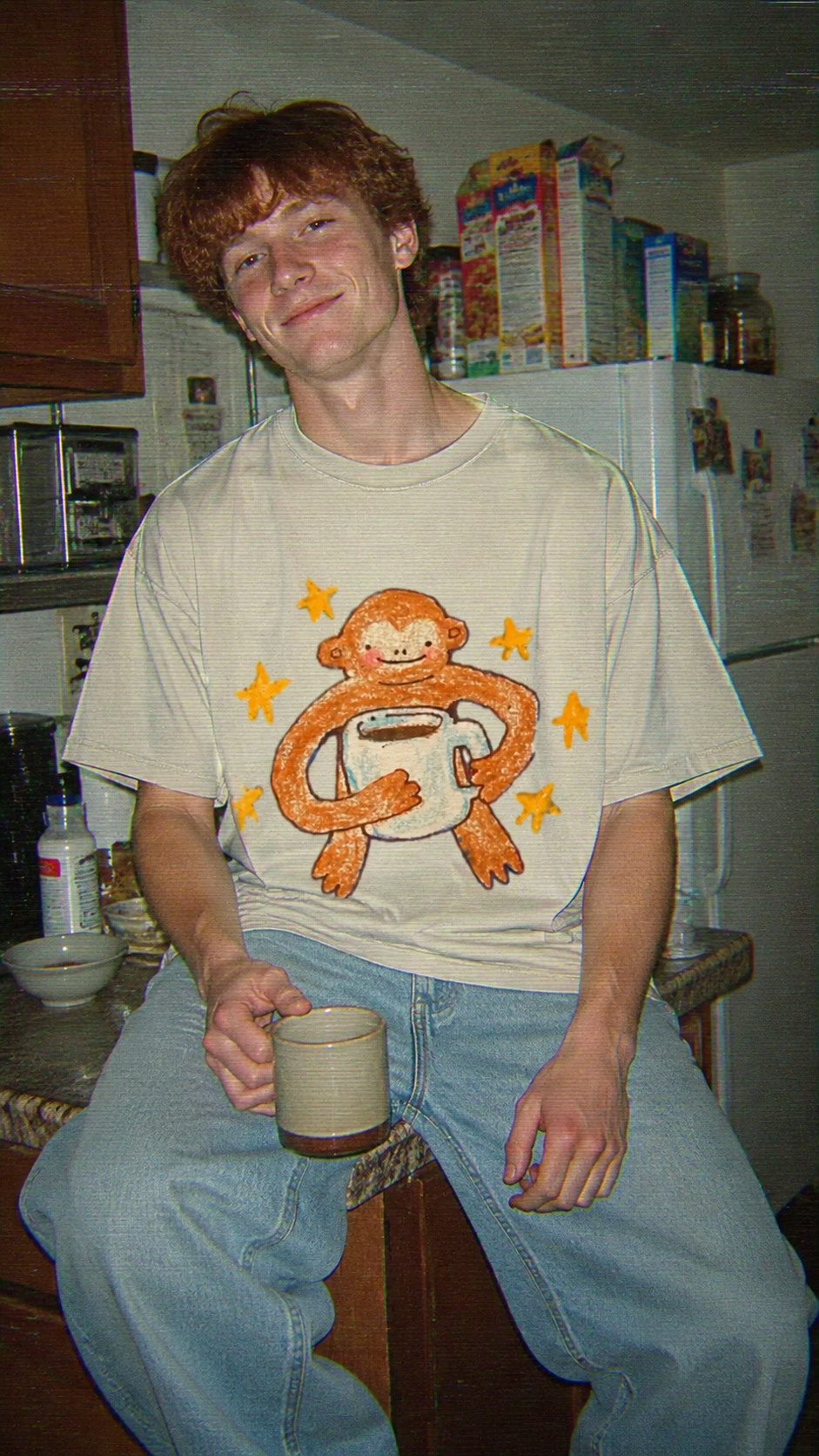 Star Monkey Unisex Vintage Washed Tee