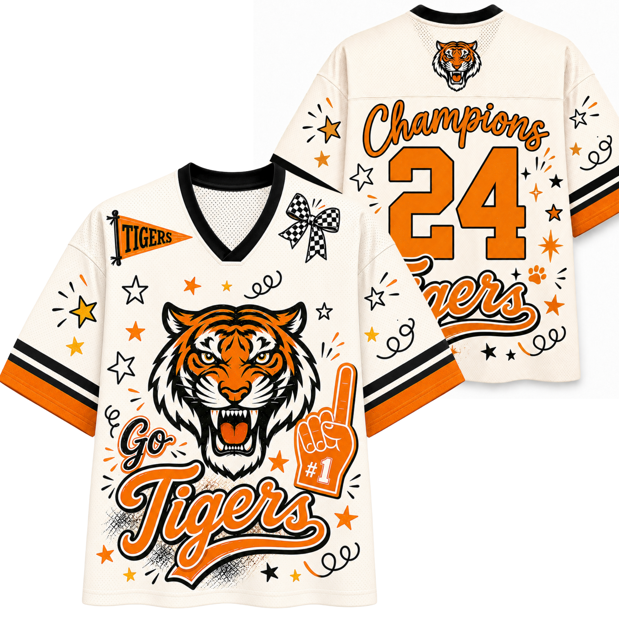 Chaotic Club Mascot Preppy Team Game Day Mesh Jersey