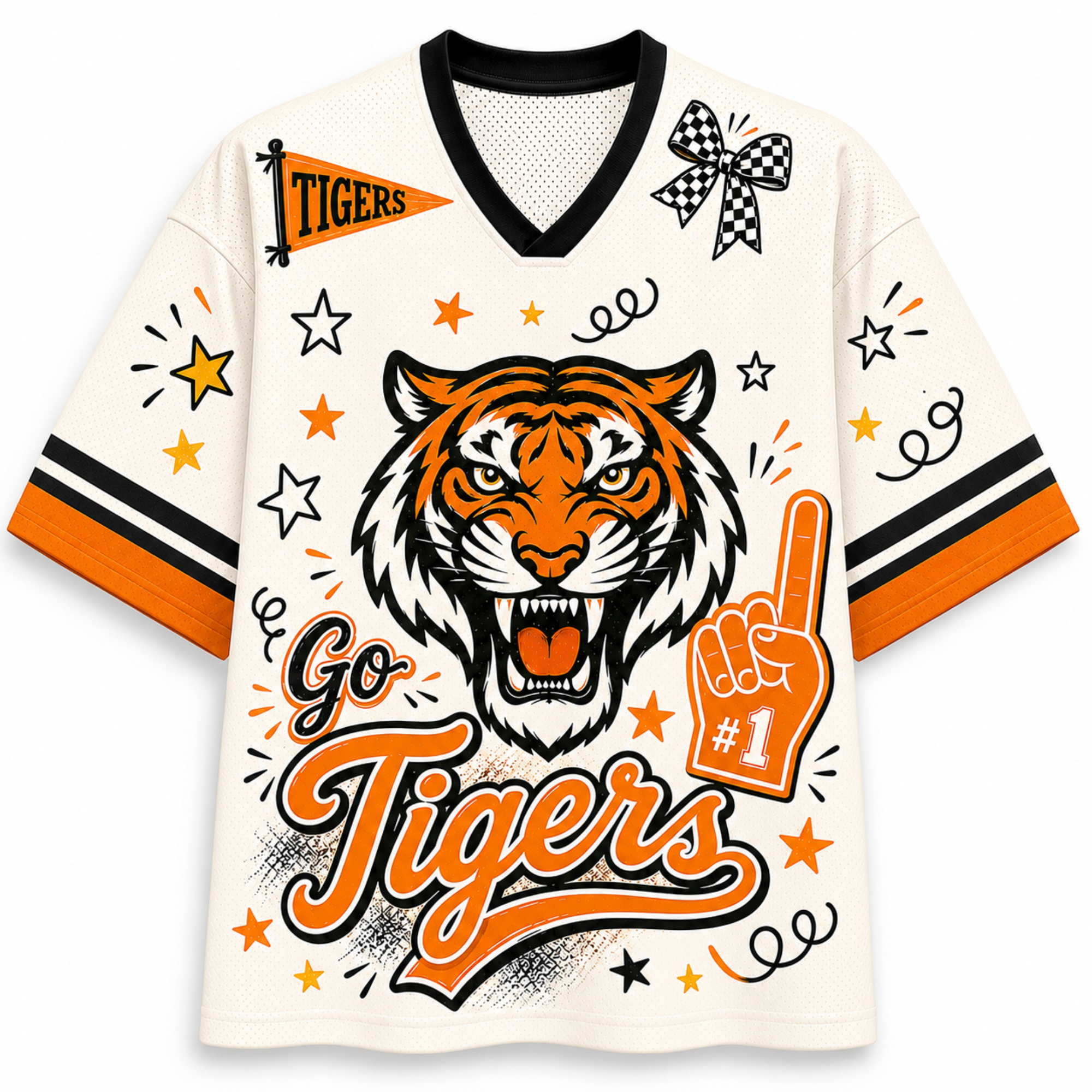 Chaotic Club Mascot Preppy Team Game Day Mesh Jersey