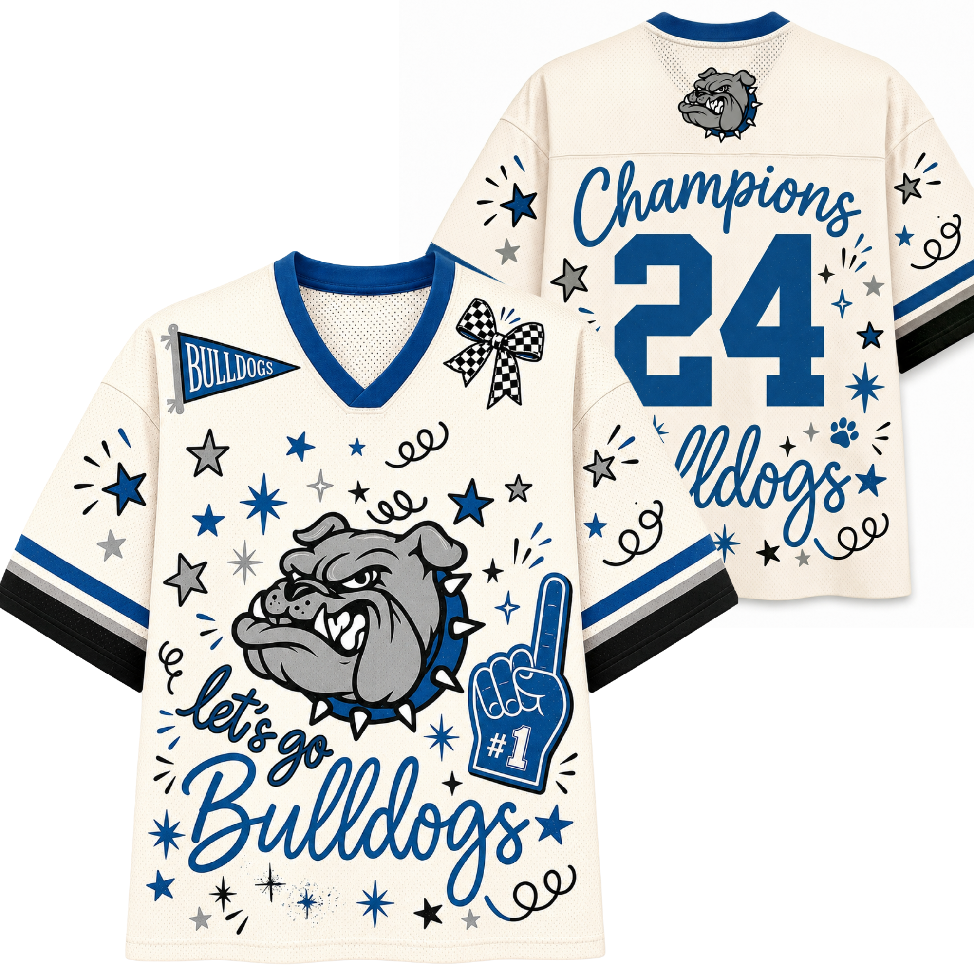 Chaotic Club Mascot Preppy Team Game Day Mesh Jersey