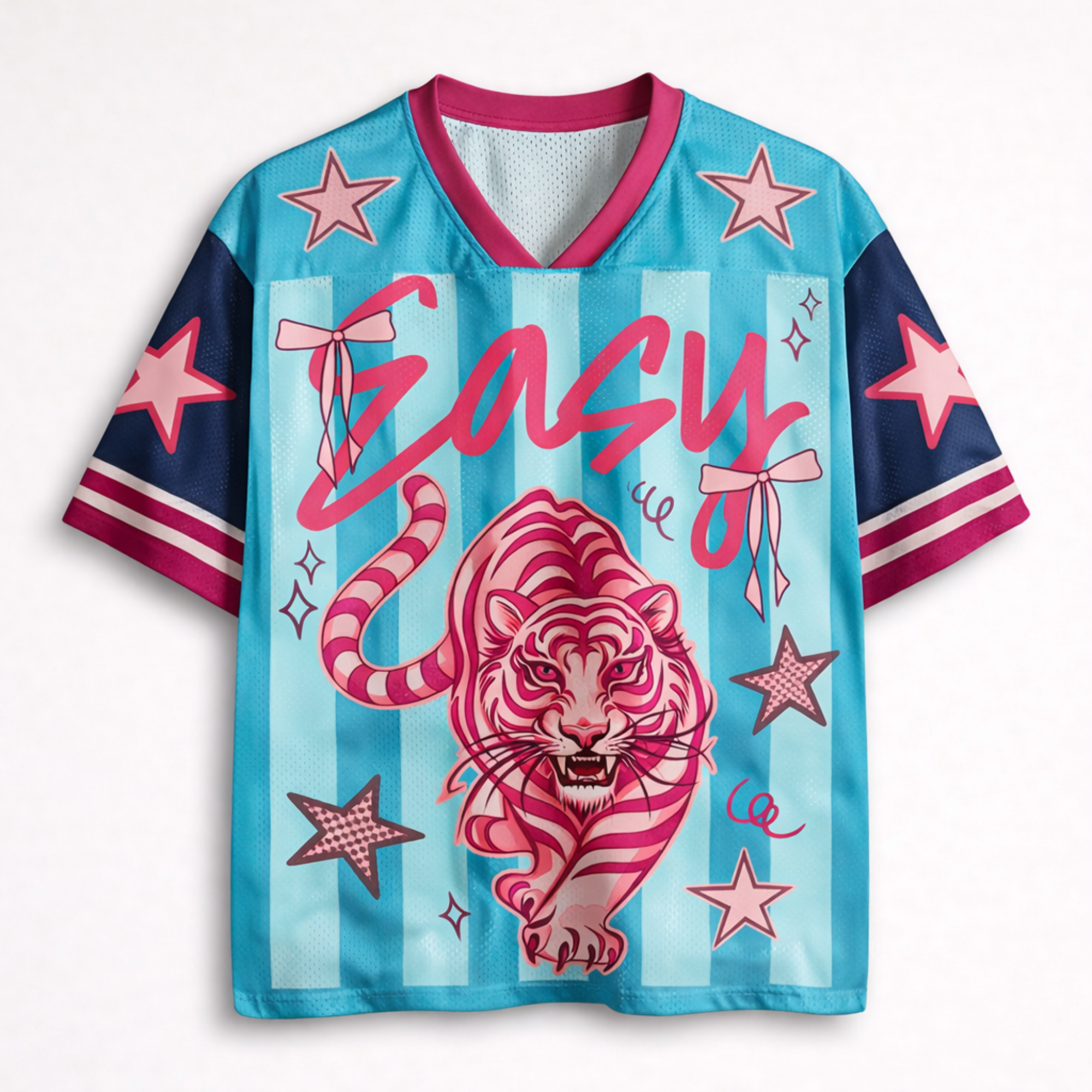 Chaotic Club Striped Easy Tiger Mesh Jersey