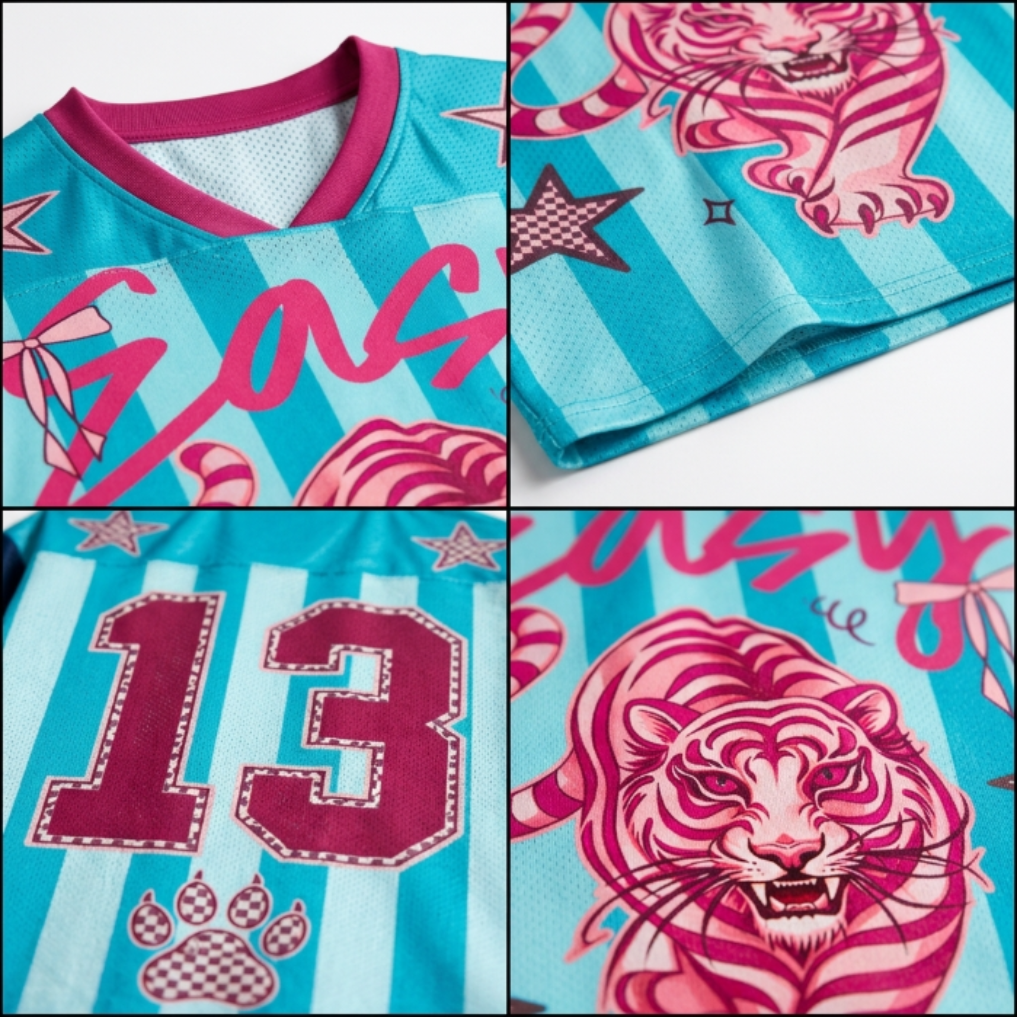 Chaotic Club Striped Easy Tiger Mesh Jersey