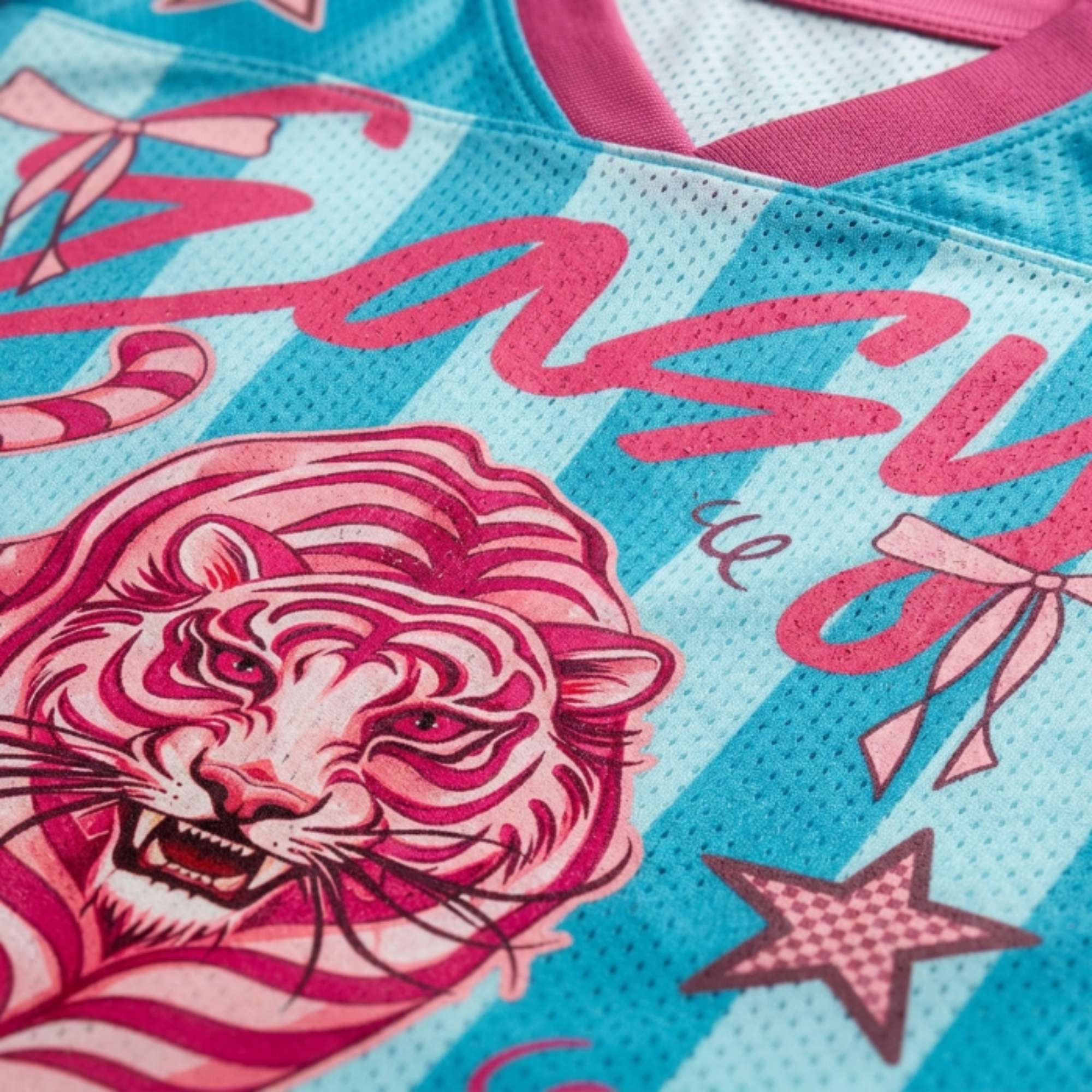Chaotic Club Striped Easy Tiger Mesh Jersey