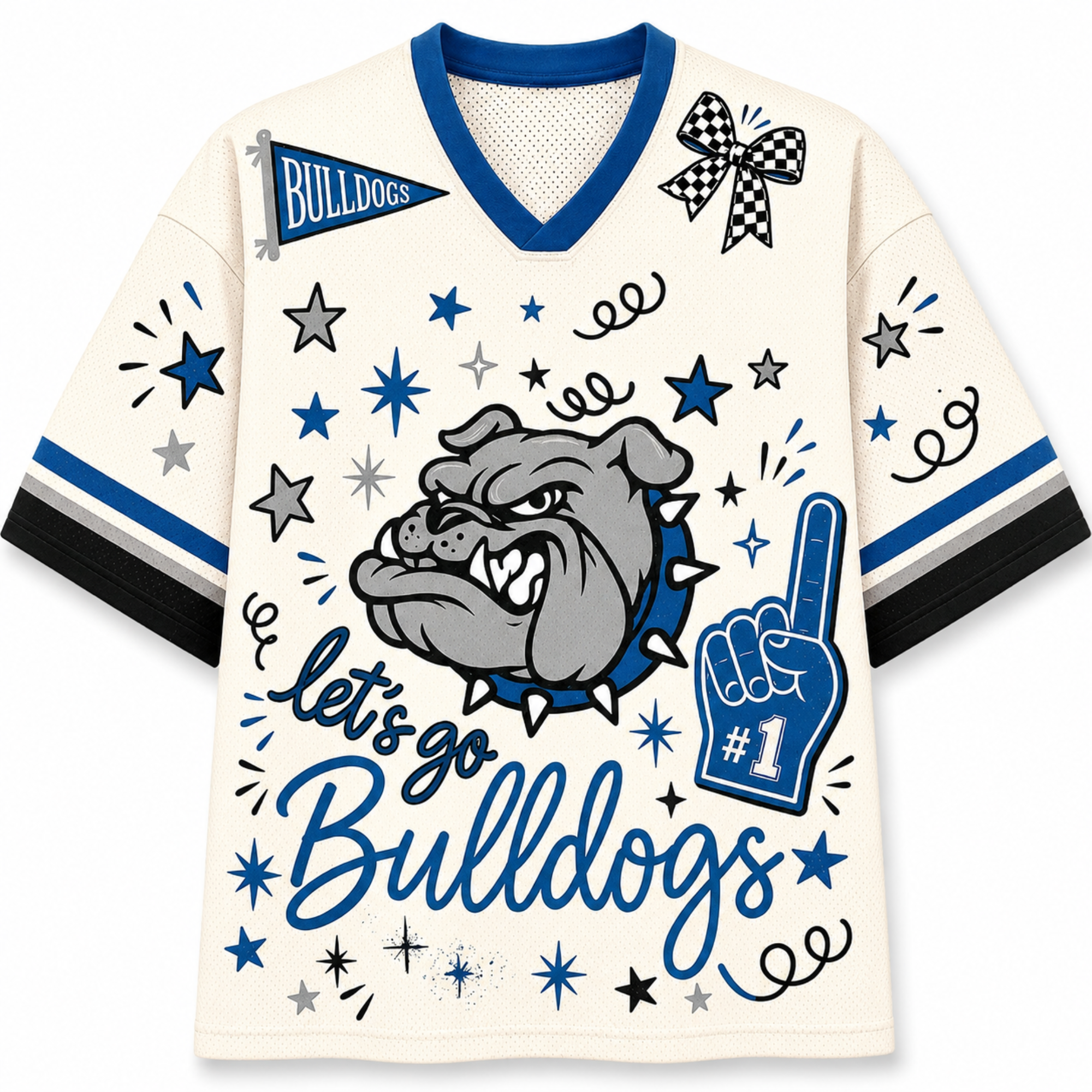 Chaotic Club Mascot Preppy Team Game Day Mesh Jersey