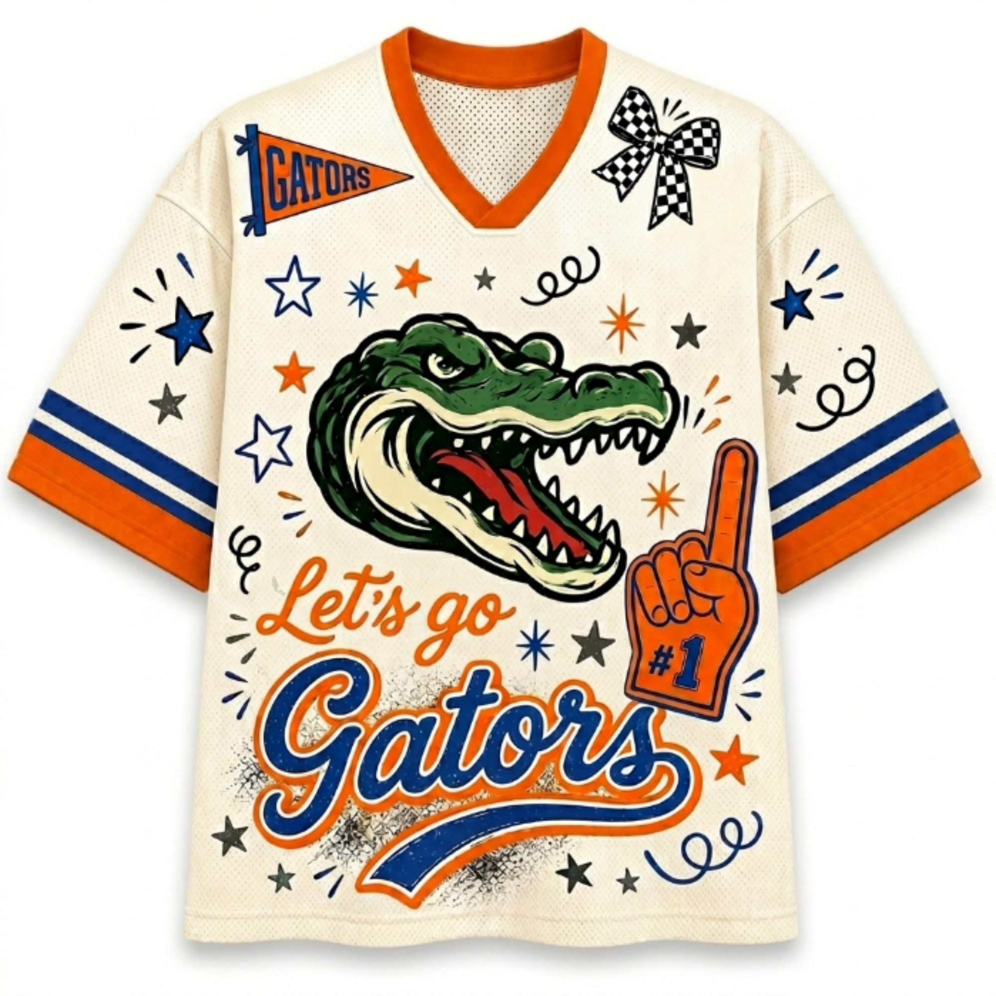 Chaotic Club Mascot Preppy Team Game Day Mesh Jersey