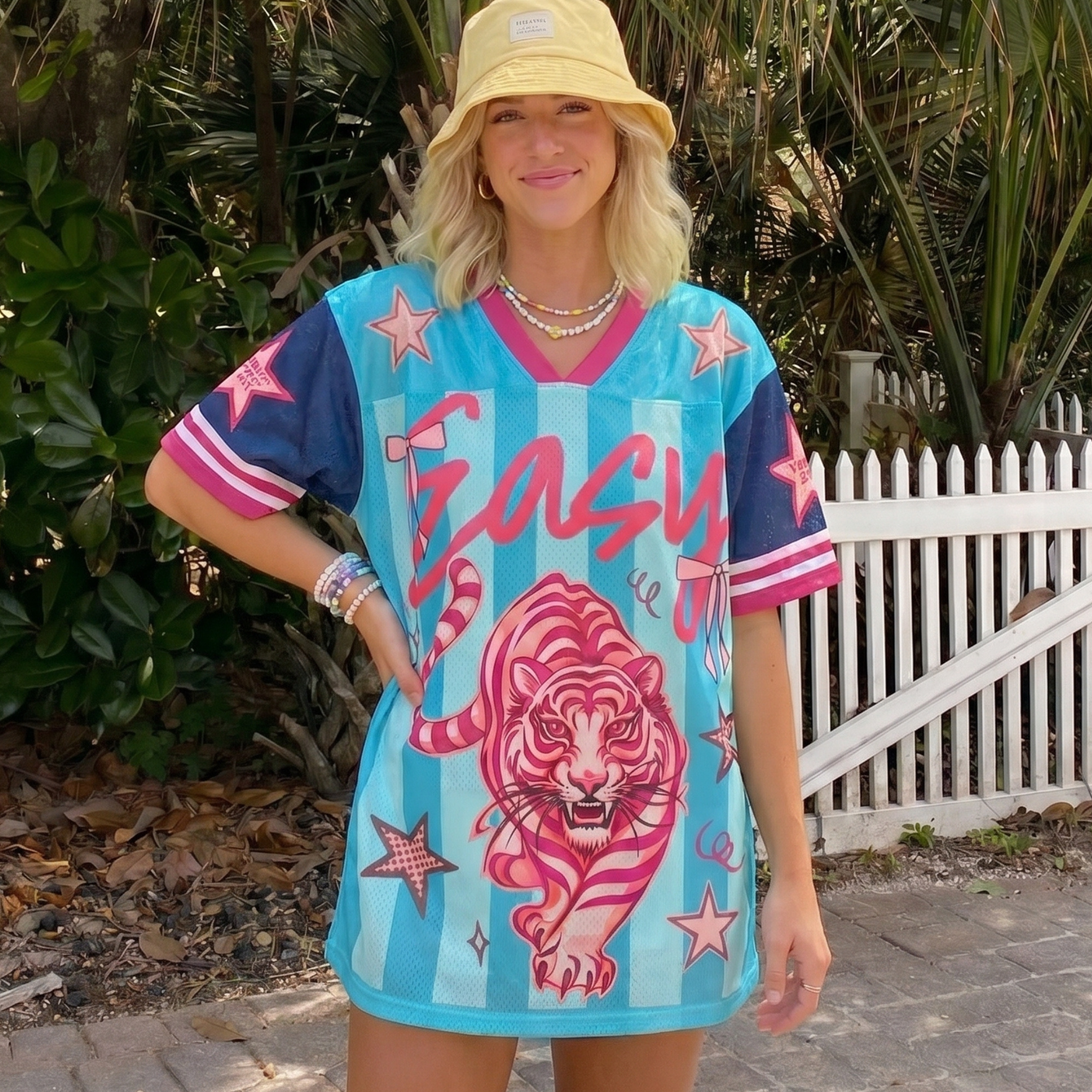 Chaotic Club Striped Easy Tiger Mesh Jersey