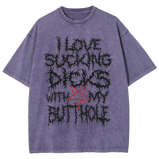 I Love Dicks Vintage Snowflake Washed T-Shirt