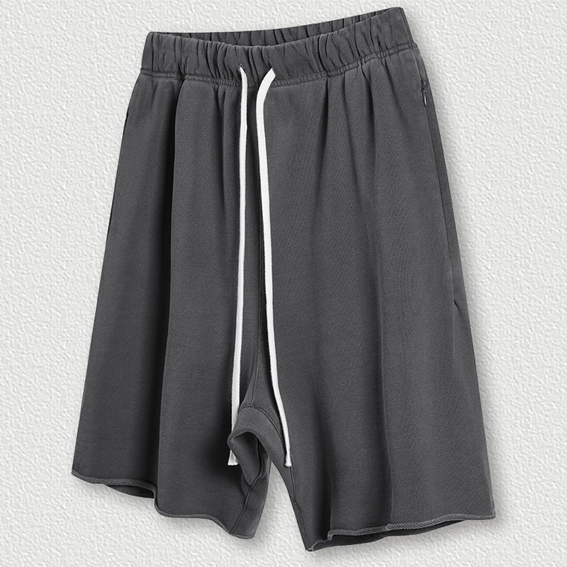 Vintage Unisex Casual Washed Plain Shorts 