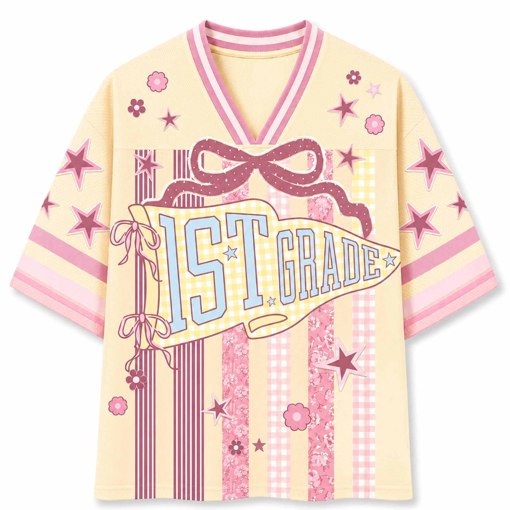 Chaotic Club Striped Grade Level Team Teacher Mesh Jersey