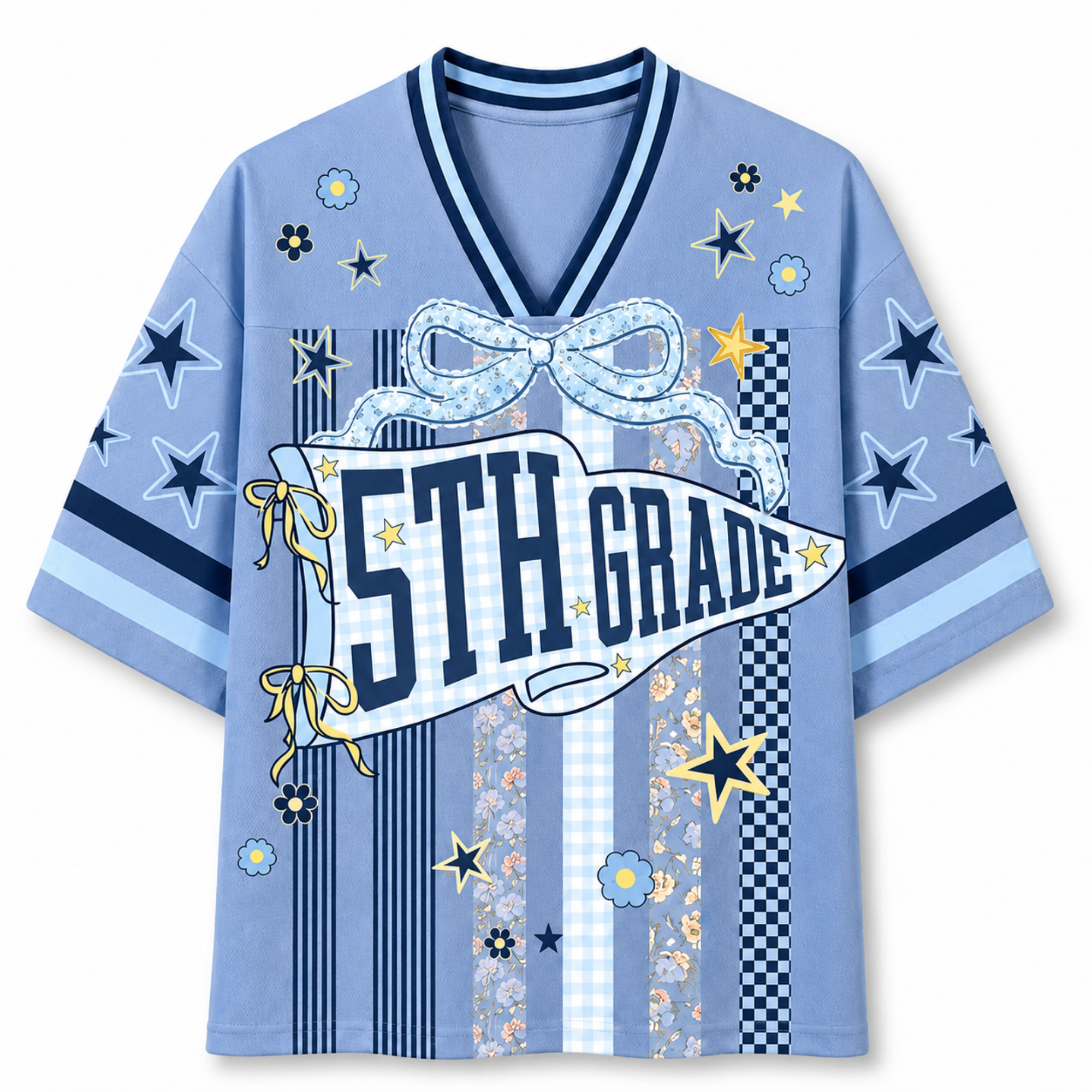 Chaotic Club Striped Grade Level Team Teacher Mesh Jersey