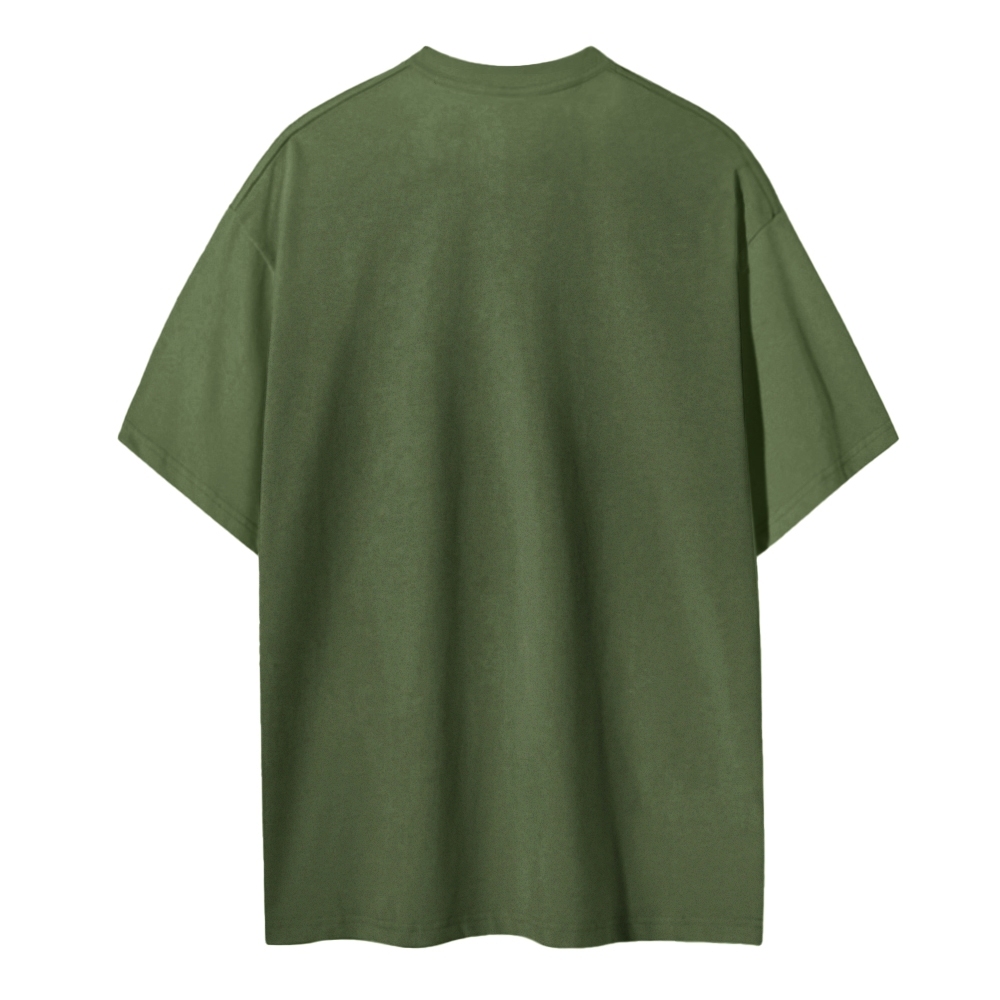 Blank Men Round Neck Casual Short Sleeve T-Shirt