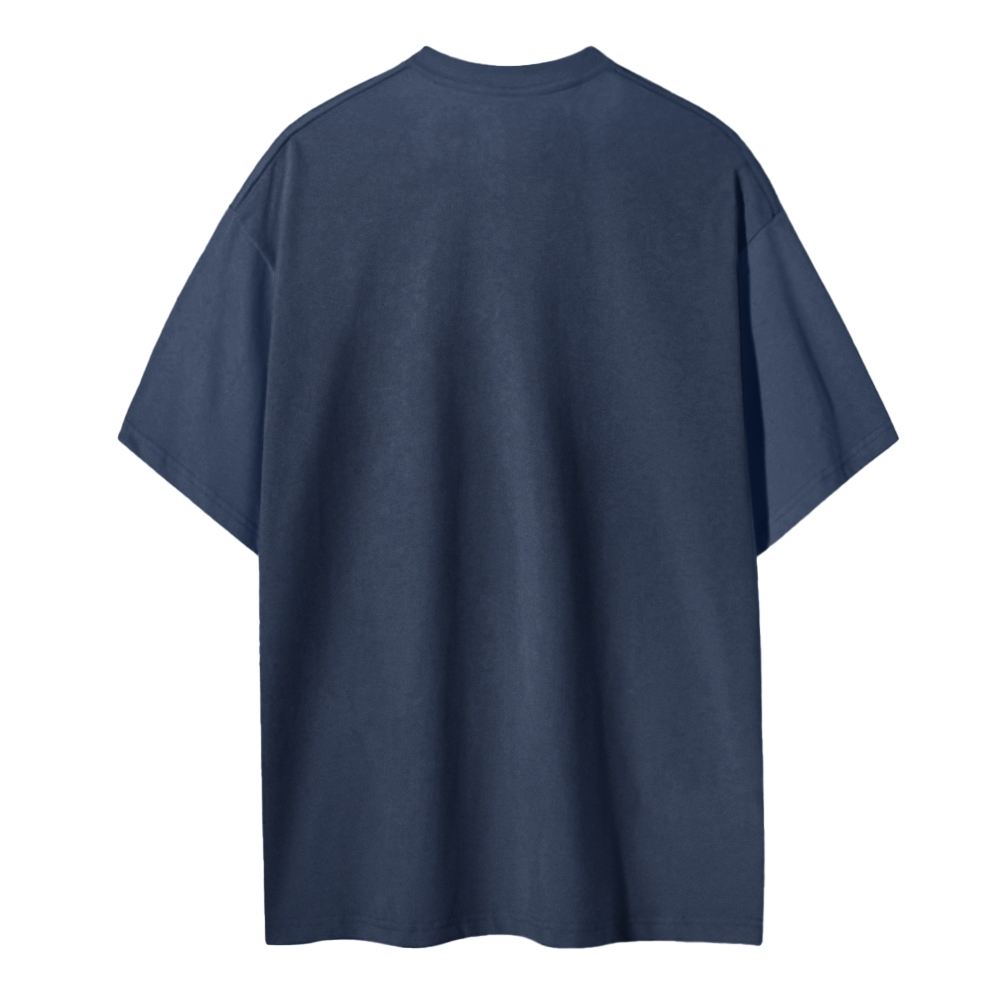 Blank Men Round Neck Casual Short Sleeve T-Shirt