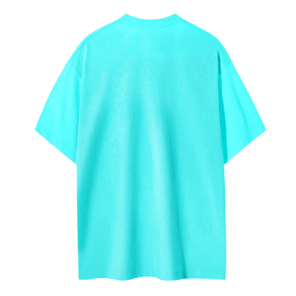Blank Men Round Neck Casual Short Sleeve T-Shirt