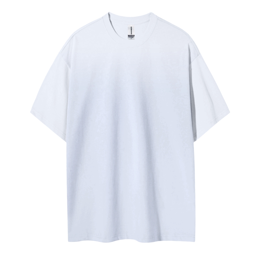 Blank Men Round Neck Casual Short Sleeve T-Shirt