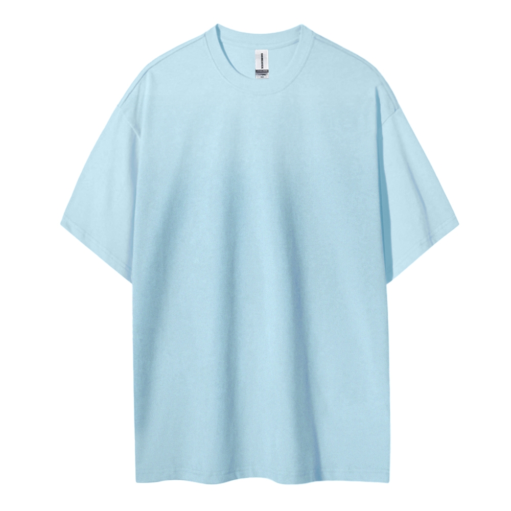 Blank Men Round Neck Casual Short Sleeve T-Shirt