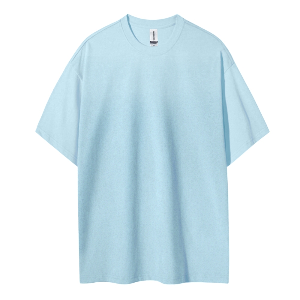 Blank Men Round Neck Casual Short Sleeve T-Shirt