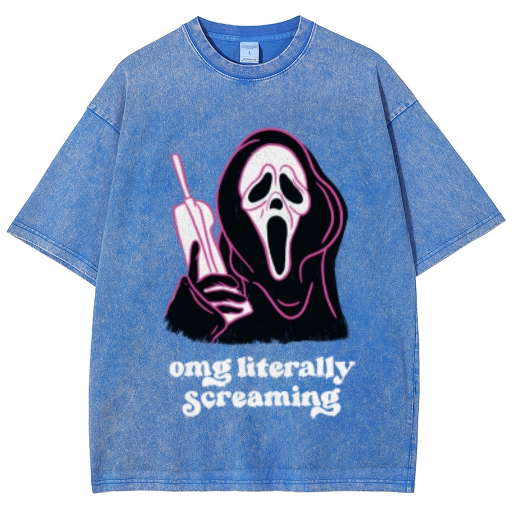 Literally Screaming Unisex Vintage Washed Tee