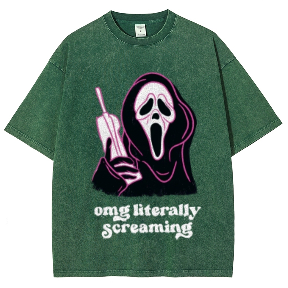 Literally Screaming Unisex Vintage Washed Tee