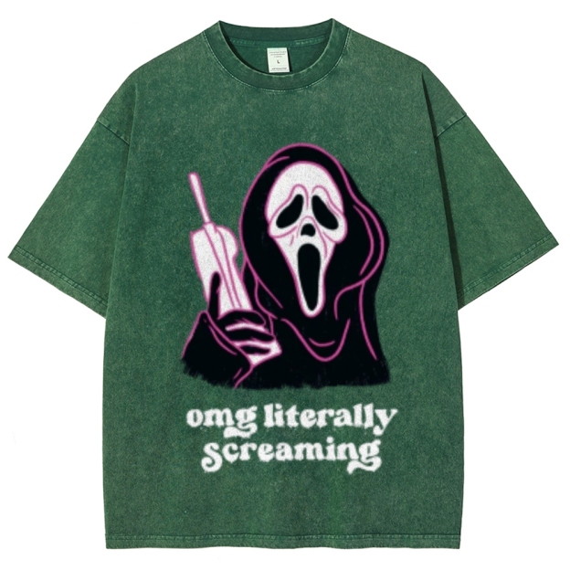 Literally Screaming Unisex Vintage Washed Tee