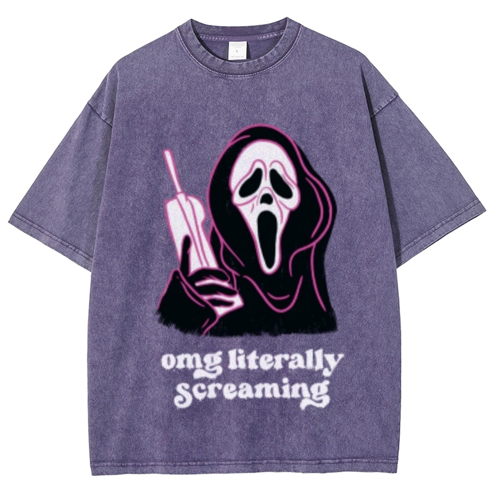 Literally Screaming Unisex Vintage Washed Tee