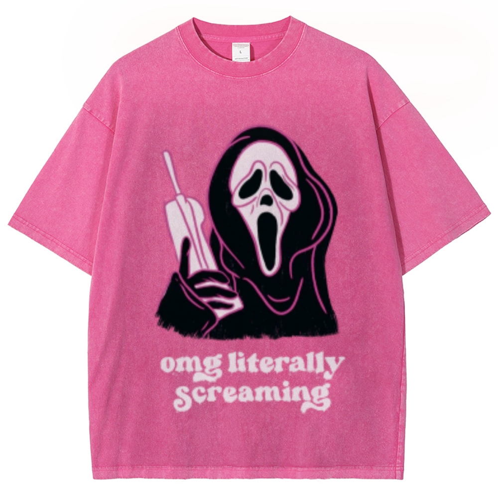 Literally Screaming Unisex Vintage Washed Tee