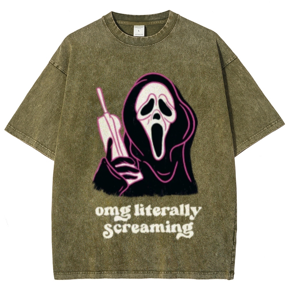 Literally Screaming Unisex Vintage Washed Tee