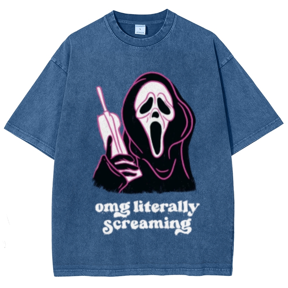 Literally Screaming Unisex Vintage Washed Tee