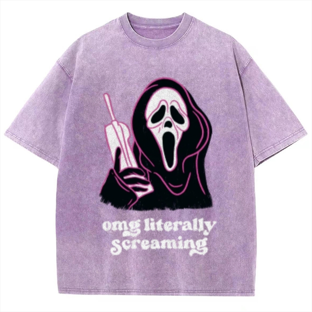 Literally Screaming Unisex Vintage Washed Tee