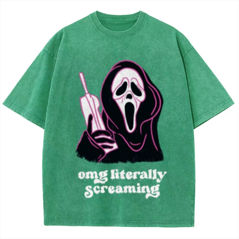 Literally Screaming Unisex Vintage Washed Tee