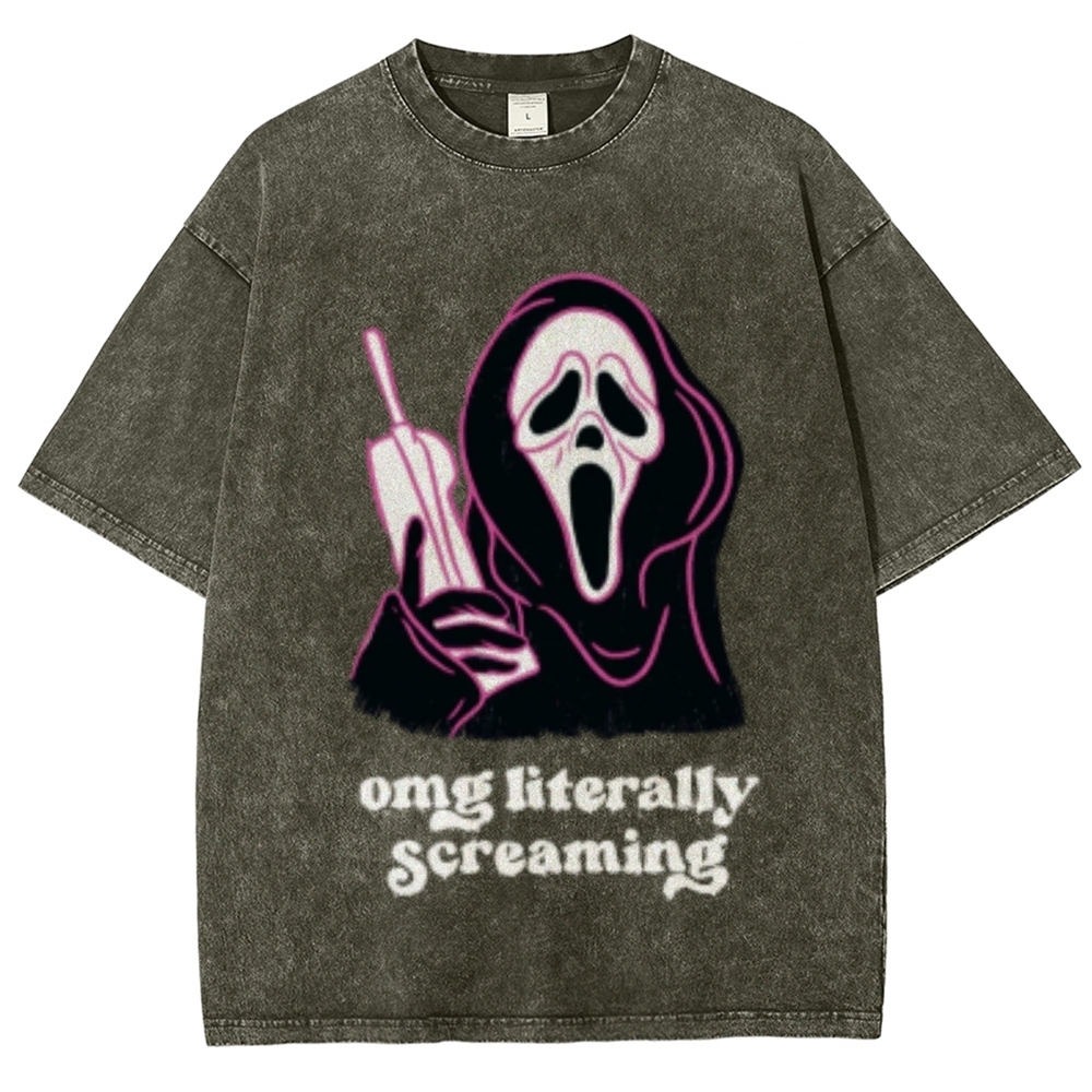 Literally Screaming Unisex Vintage Washed Tee