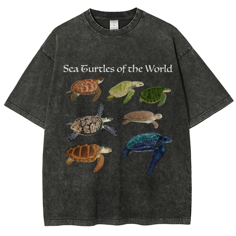 Sea Turtles Unisex Vintage Washed Tee