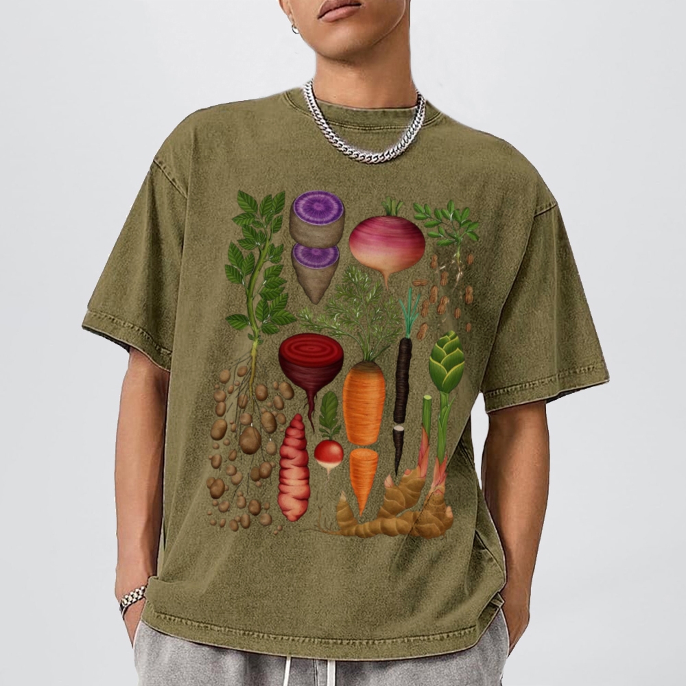 Roots and Tubers Unisex Vintage Washed Tee