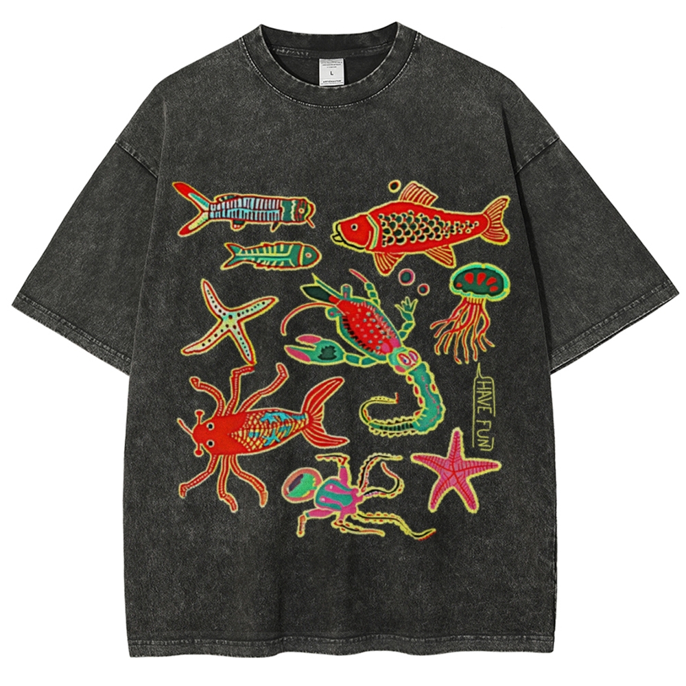 Have Fun Unisex Vintage Washed Tee