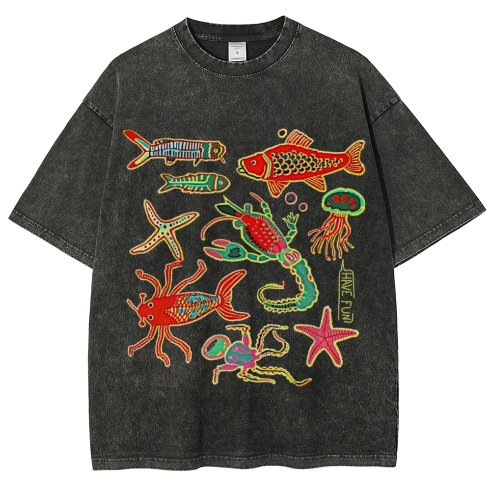 Have Fun Unisex Vintage Washed Tee