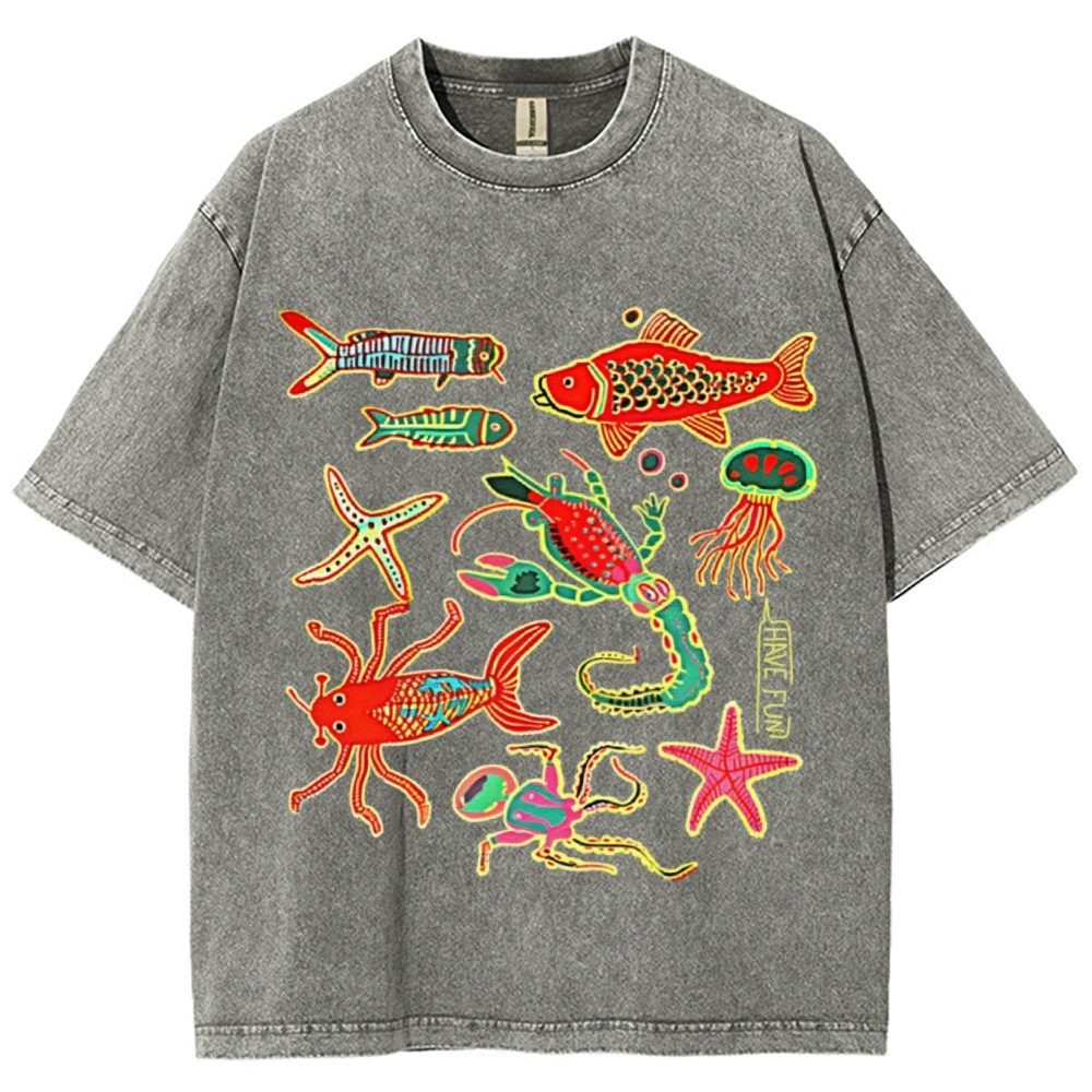 Have Fun Unisex Vintage Washed Tee